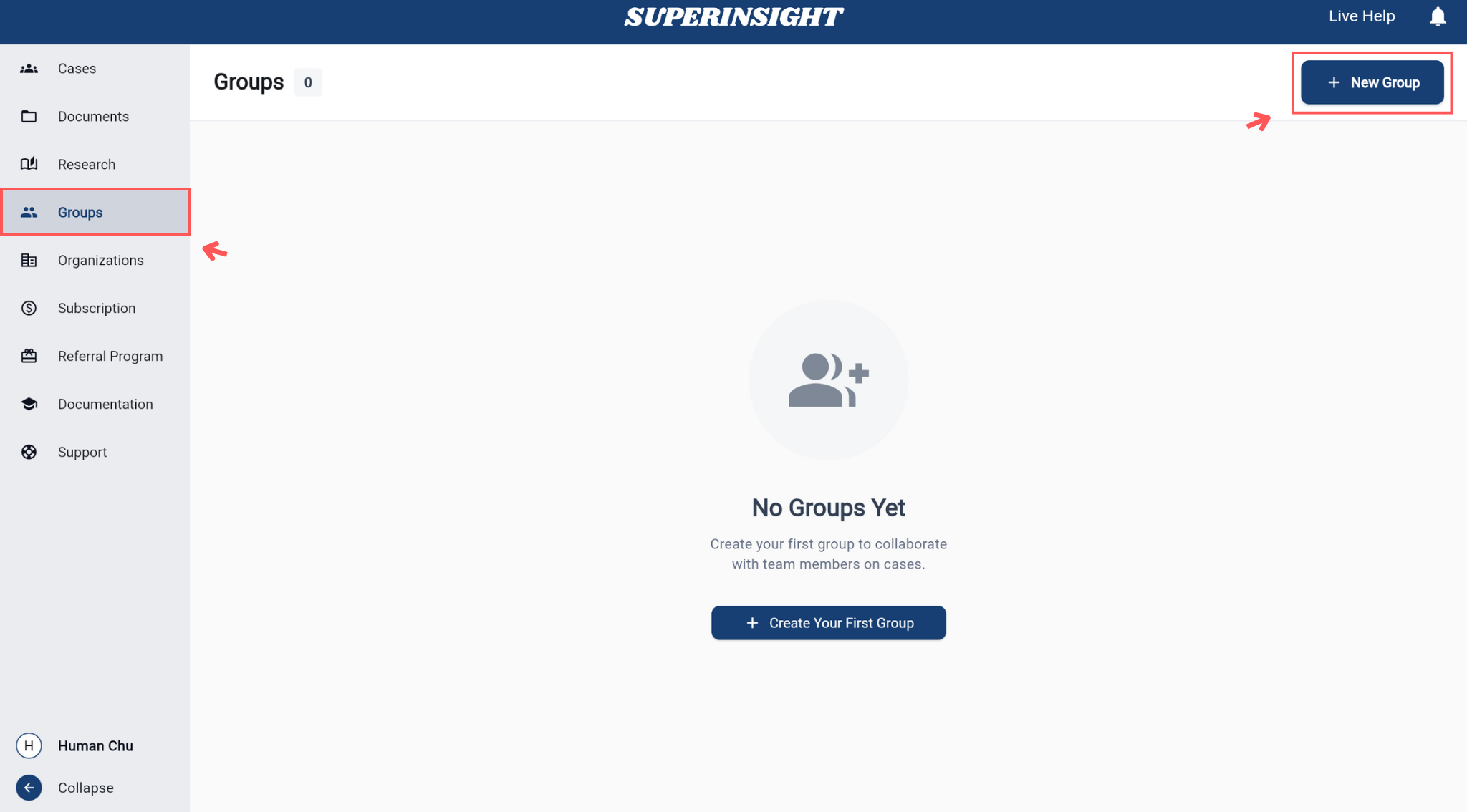 Groups Navigation