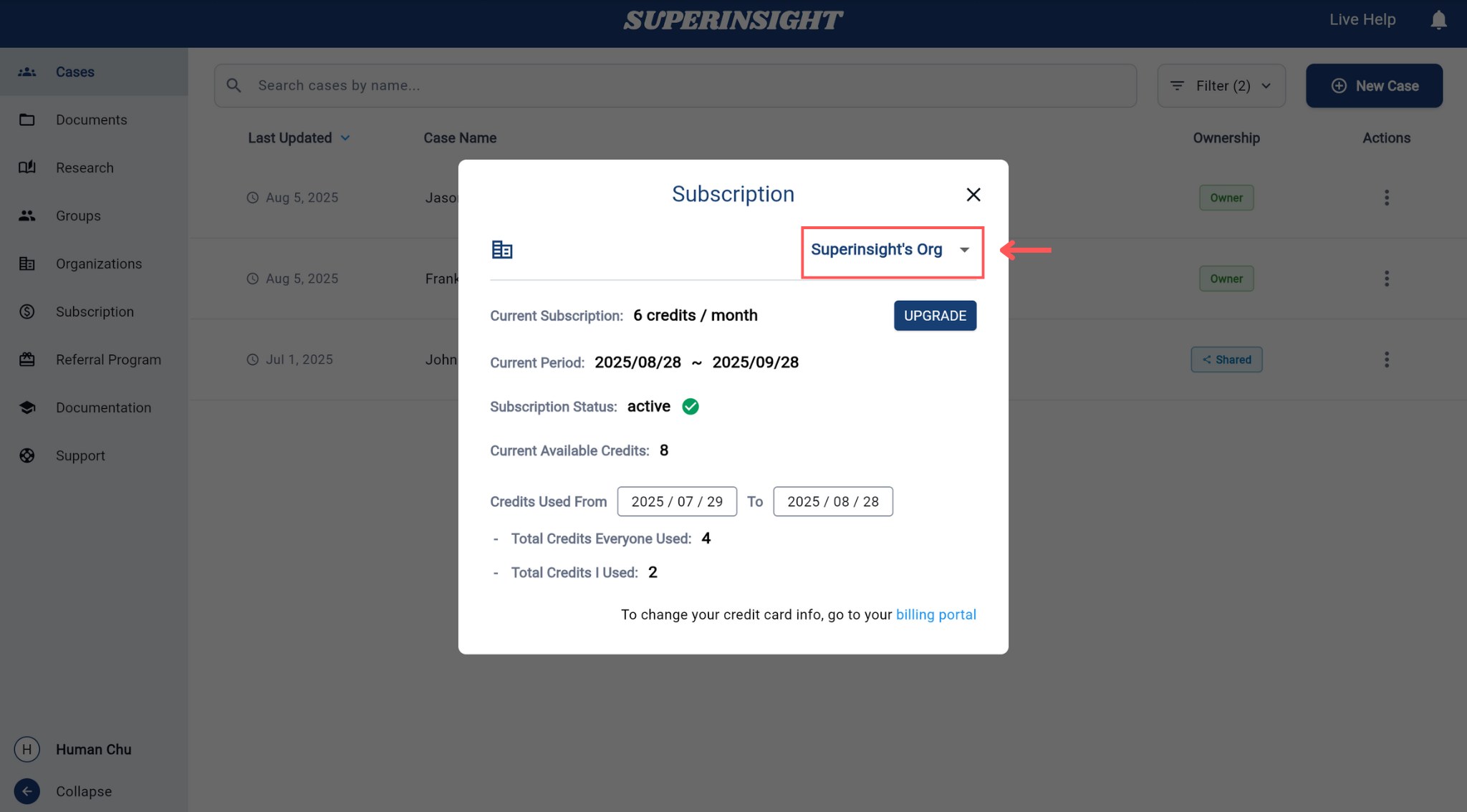 Select Organization